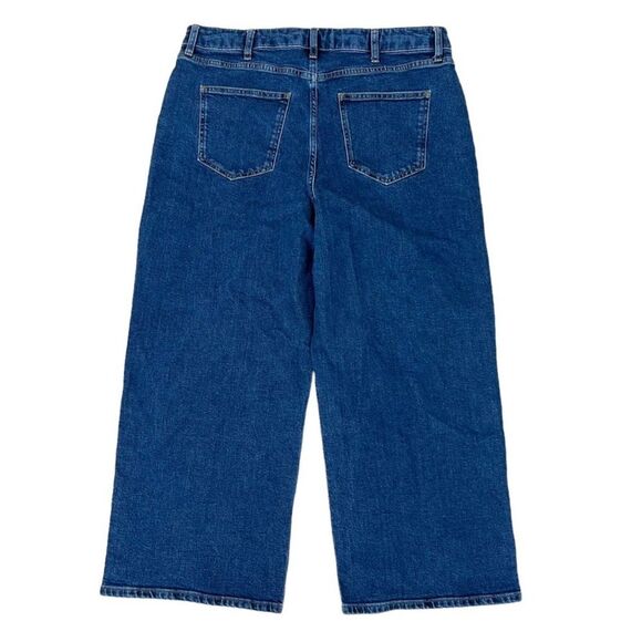 Boden Button Fly Wide Leg Jeans Size 14 Mid Vintage Denim Stretch Mom High Rise - Picture 5 of 14